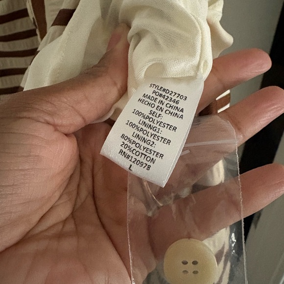 Entro Brown and White Striped Maxi Dress - Picture 7 of 8